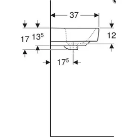 Geberit Renova Nr.1 Comprimo Neu Waschtisch 60 x 37 cm (226160000)