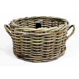Van der Leeden Schirmständer Rattan Ø 48 cm Grau