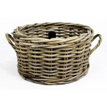 Van der Leeden Schirmständer Rattan Ø 48 cm Grau