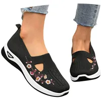 Generisch Orthopädische Schuhe Damen, Walkingschuhe Sommerschuhe Sommer Weite H Damenschuhe Gesundheitsschuhe Breite Füße Leicht Barfußschuhe Barfussschuhe Atmungsaktive Elegant Und Bequem Laufschuhe - 40 EU