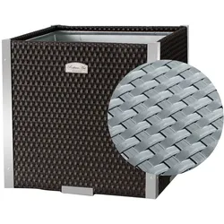 Polyrattan Pflanzgefäß mit Aluminiumrahmen
