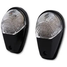 Highsider smart Verkleidungsblinker LED Blinker Schwarz / Linse Klar (Paar), & Hinten