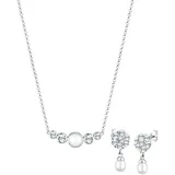 ELLI PREMIUM Schmuckset Damen, Klassisch mit Perle und Kristalle 925 Silber