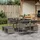 vidaXL Garten-Essgruppe 9-tlg. Grau