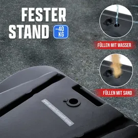 Apollo Basketballkorb Outdoor Set mit Ständer und Rollen inkl. Ball - Pumpe - Graffiti