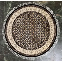 Orientteppich Herati Royal Ø 200 cm Mischgewebe Schwarz