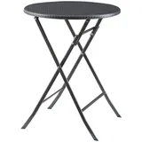 [en.casa] Mark Klapptisch Ø 60 x 74 cm Schwarz