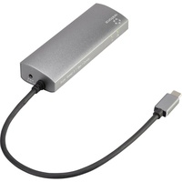 Renkforce Netzwerkadapter/Hub 1 GBit/s USB-C® 5Gbps, LAN (10/100/1000 MBit/s), Schwarz