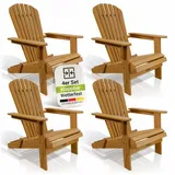 Juskys Korfu Liegestuhl 69 x 85 x 94 cm Natur 4 St.