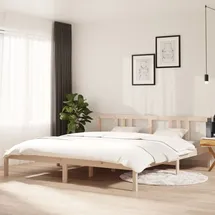 vidaXL Massivholzbett 180 x 200 cm Brown