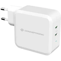 Conceptronic 2-Port 100W GaN USB-C PD-Ladegerät,