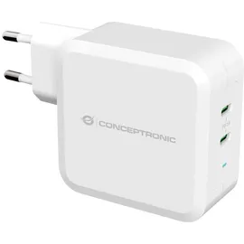 Conceptronic 2-Port 100W GaN USB-C PD-Ladegerät,