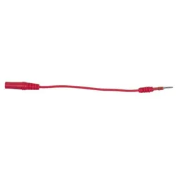 4,0mm Eingangsbuchse auf 2,0mm Prüfadapterstecker flach (rot)
