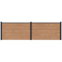 vidaXL Zaunlatte 2 x 1,8 m Braun/Aluminium