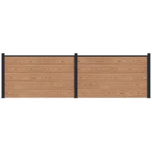 vidaXL Zaunlatte 2 x 1,8 m Braun/Aluminium