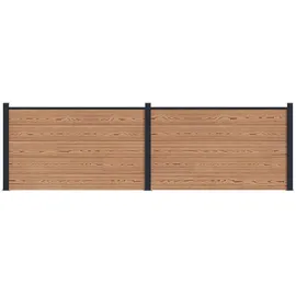 vidaXL Zaunlatte 2 x 1,8 m Braun/Aluminium