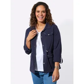 Casual Looks Blusenblazer CASUAL LOOKS "Blusenblazer", Damen, Gr. 36, marine, 94% Polyamid, 6% Elasthan, Blazer Blusenblazer