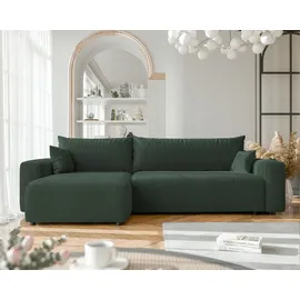 idohome Ecksofa Polyester 3-Sitzer Grün