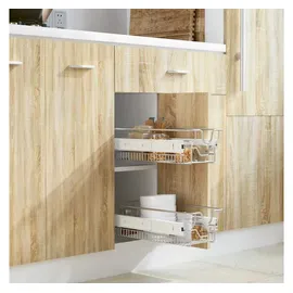 vidaXL Einbauschublade Korbauszug 2 Stk. Silbern 300 mm