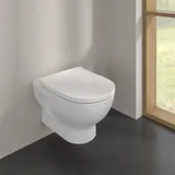 Villeroy & Boch O.novo Toilette wandhängend mit WC-Sitz Weiß CeramicPlus