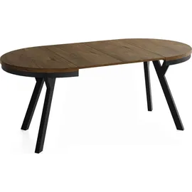 WFL GROUP Runder Esstisch 100 x 77 x 100 cm braun