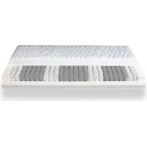 schwarzwaldmarie TFK – 7-Zonen-Tonnentaschenfederkernmatratze mit Comfortflex-Schaum, Größe: 140 x 200 cm, Härtegrad: H2