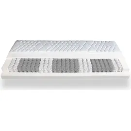 schwarzwaldmarie TFK – 7-Zonen-Tonnentaschenfederkernmatratze mit Comfortflex-Schaum, Größe: 140 x 200 cm, Härtegrad: H2