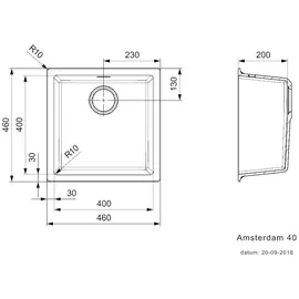 Reginox Amsterdam 40 black silvery