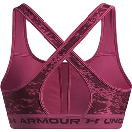 Under Armour Crossback Mid Print Dark Maroon/Pink S