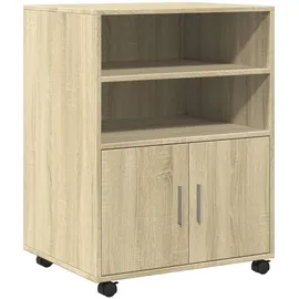 vidaXL Rollschrank Sonoma-Eiche 60x48x81 cm Holzwerkstoff