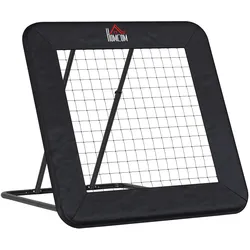 HOMCOM Fußball Rebounder Metall, PE, Polyester