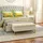 Homcom Sitzbank Truhenbank Beige 110 x 44 x 49 cm