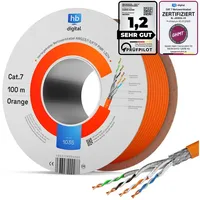 HB-Digital CAT 7 Kabel 100m Installationskabel Cat7 Kabel S/FTP