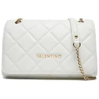 Valentino Ocarina Schultertasche Kunstleder Gold/Weiß