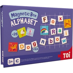 Toi World Educational Magnetic Puzzle with Table in the box 104 pcs. and 26 cards - Making Words in