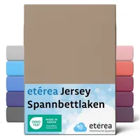 Etérea - Comfort Jersey Spannbettlaken Taupe 60x120 cm -