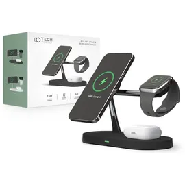 TECH-PROTECT A12 3in1 MagSafe induktives Ladegerät Schwarz