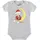 LOGOSHIRT Body "Unser Sandmännchen - Mond", Mädchen, Gr. 62/68, EURO-Größen, grau (grau, meliert), 93% Baumwolle, 7% Elasthan, bedruckt, meliert, kurz, Bodys Body, mit lizenziertem Print
