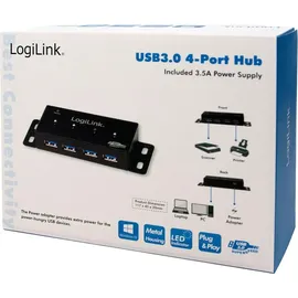 Logilink USB 3.0 Hub 4-Port Metall