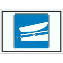 Ein- und Auswassern erlaubt Symbol Aufkleber A6 (105x148mm)
