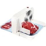 Aufschnittmaschine Allesschneider Brotschneidemaschine Klappbar Elektrisch Stufenlose Schnittstärke 0-15 Mm Universal-Wellenschliffmesser Großes Rostfreies Edelstahlmesser Ø 190 Mm, 200 Watt