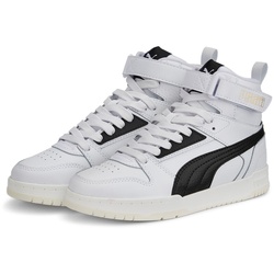 PUMA RBD Game Mid-Top Sneaker Kinder PUMA white/PUMA black/PUMA team gold 36