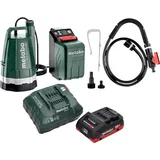 Metabo Metabo, TPF 18 LTX 2200 Akku Tauch- und Regenfasspumpe 18 V 2200 l/h + 1x LiHD Akku 4,0 Ah + Ladegerät