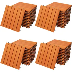 Casaria 44x Holzfliesen Eukalyptus 30x30cm