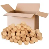 Floranica Holzbriketts 100% Gepresste Rundholzbriketts 20kg im Karton Brikett Ideal für Kamin Ofen Raketenofen Grill Umweltfreundlich Hohe Brennwert Raucharm
