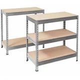 karatcommercial Schwerlastregal Grizzly Verzinkt Höhe: 180 cm Breite: 90 cm Tiefe: 60 cm