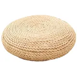 WBTY Meditationskissen, japanisches Tatami-Bodenkissen, natürliches Sitzkissen, gewebtes Strohkissen, rund, Pouf, Yoga-Sitzkissen, gestrickte Bodenmatte Garten, Esszimmer