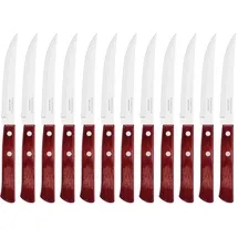 Tramontina Steakmesser 21 cm im 6-er Set, edles Steakbesteck aus rostfreiem Edelstahl
