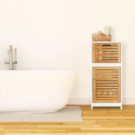 Relaxdays Beistellschrank 83 x 40 x 30 cm Weiß