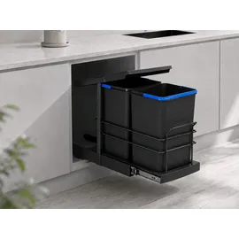 roomart Einbau-Mülleimer 24 l Schwarz